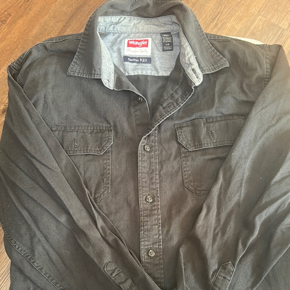 Wrangler Men's Black Denim Shirt